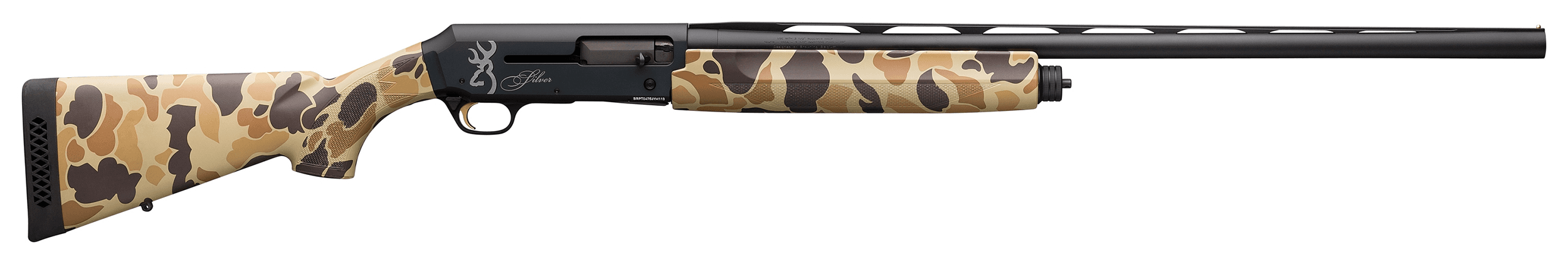 Browning Silver Field 12 Gauge 26 Inch 4 Rounds Charcoal Bi-Tone Vintage Tan Camo