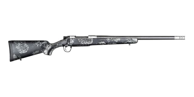 Christensen Arms 8010631800 Ridgeline FFT Full Size 7mm PRC 3+1 22" Carbon Fiber Steel Threaded Barrel, Stainless Aluminum Receiver, Black w/Gray Accents Fixed Sporter w/Flash Forged Technology Stock