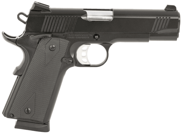 Tisas 1911 Carry Pistol - Black | .45ACP | 4.25" Barrel | 8rd | Rubber Grips
