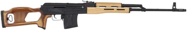Century Arms PSL 54 AK-47 Rifle - Black | 7.62x54R | 24.5" Chrome Lined Barrel | Wood Furniture w/ Skeletonized Wood Stock | RAK-1 Enhanced Trigger