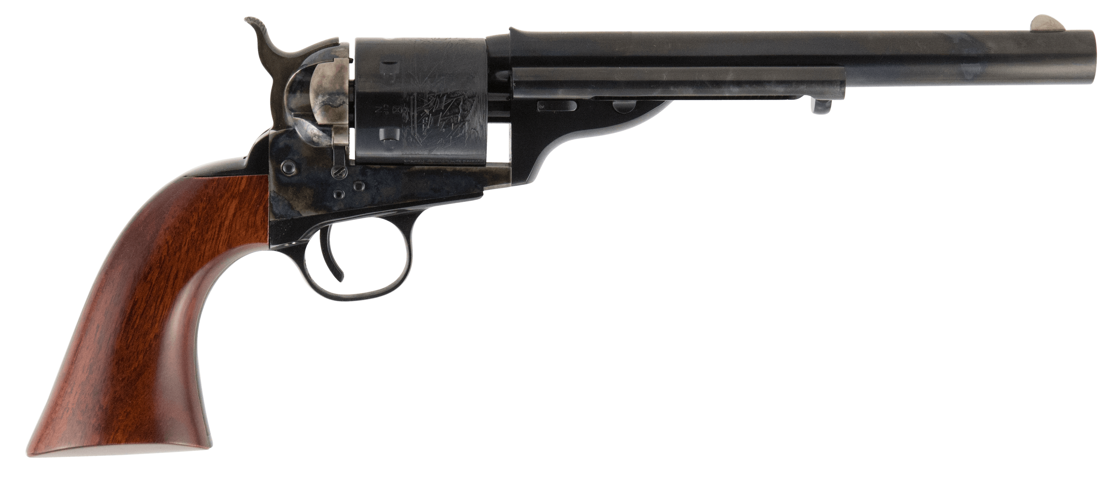 Cimarron Open Top 1872 Army 45 Lc 7.5in 6rd Blued Color Case Hardened Walnut