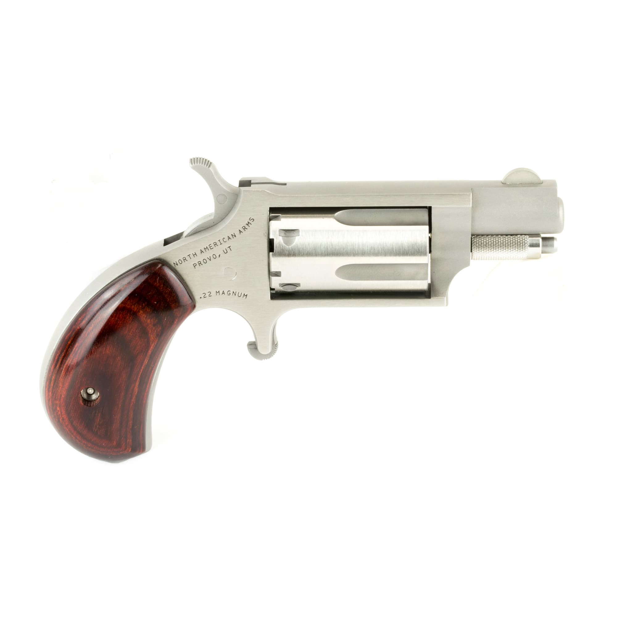 NAA 22MSC Mini-Revolver Combo 22 LR/.22 WMR Matte Stainless/Wood 1.13 in. 5 rd.