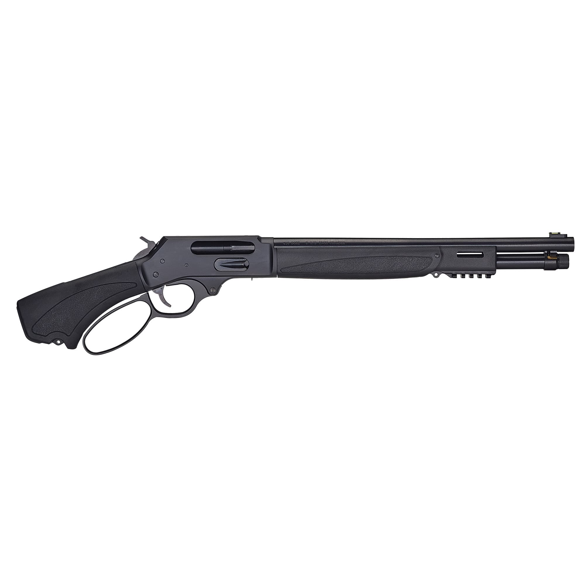 Henry H018XAH410 Axe 5+1 15.14" 410 Bore Blued Steel Barrel, Blued Drilled & Tapped Steel Receiver, Black Fixed Synthetic Stock