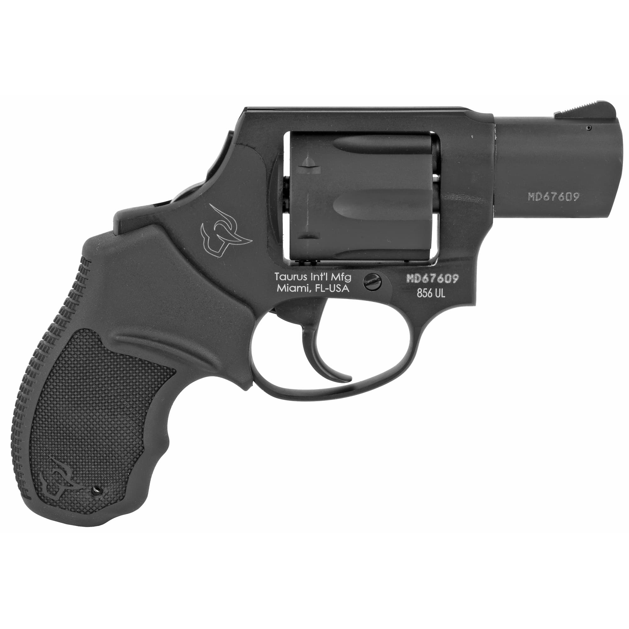 Taurus 856 Ultra-Lite Revolver - Black | 38 Spl +P | 2" Barrel | 6rd | Aluminum Frame | Rubber Grip | Concealed Hammer