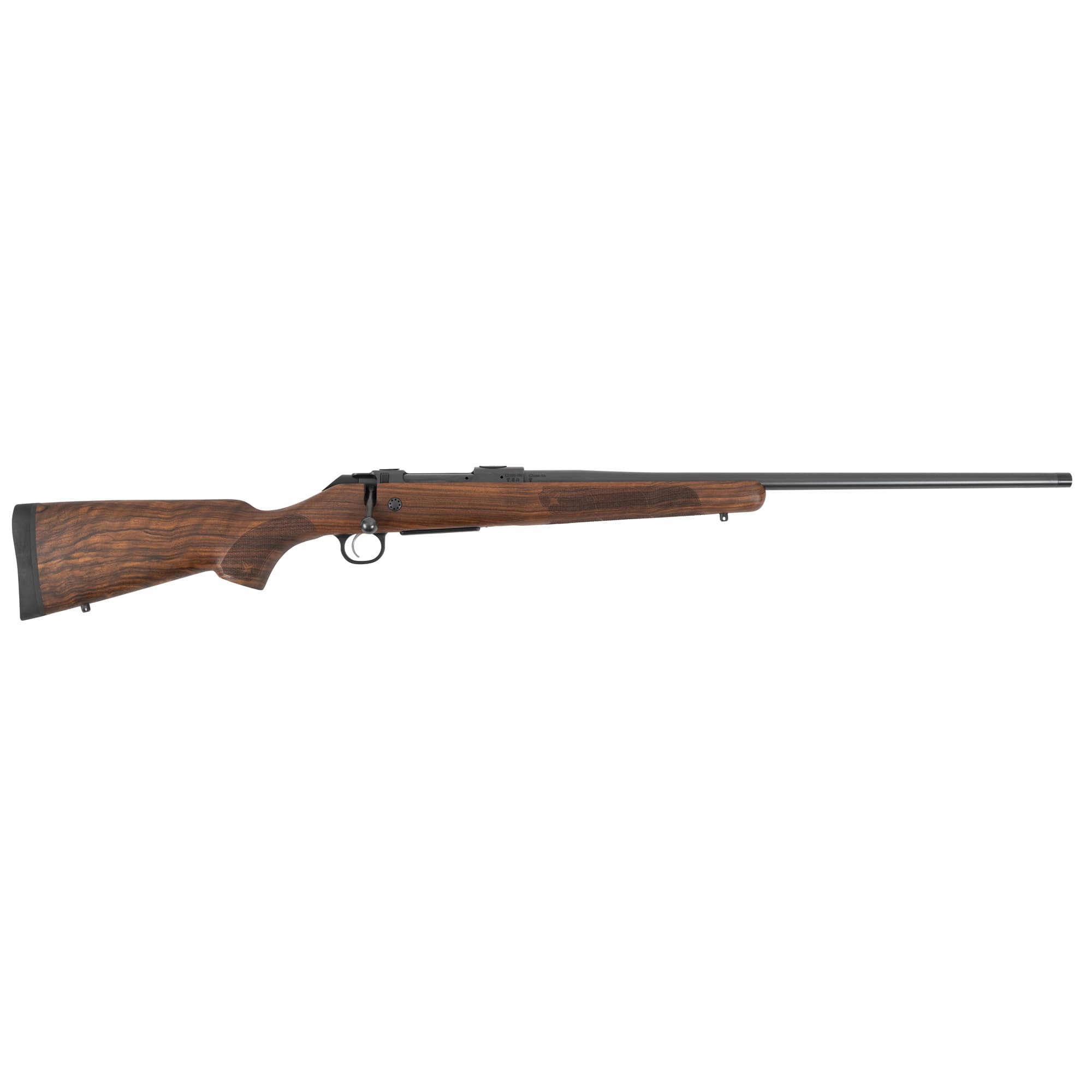 CZ, CZ 600 American ST2, 308 Winchester, 20 in Barrel Threaded, 5 Rounds, Satin Finish, Grade A Dark Walnut Stock