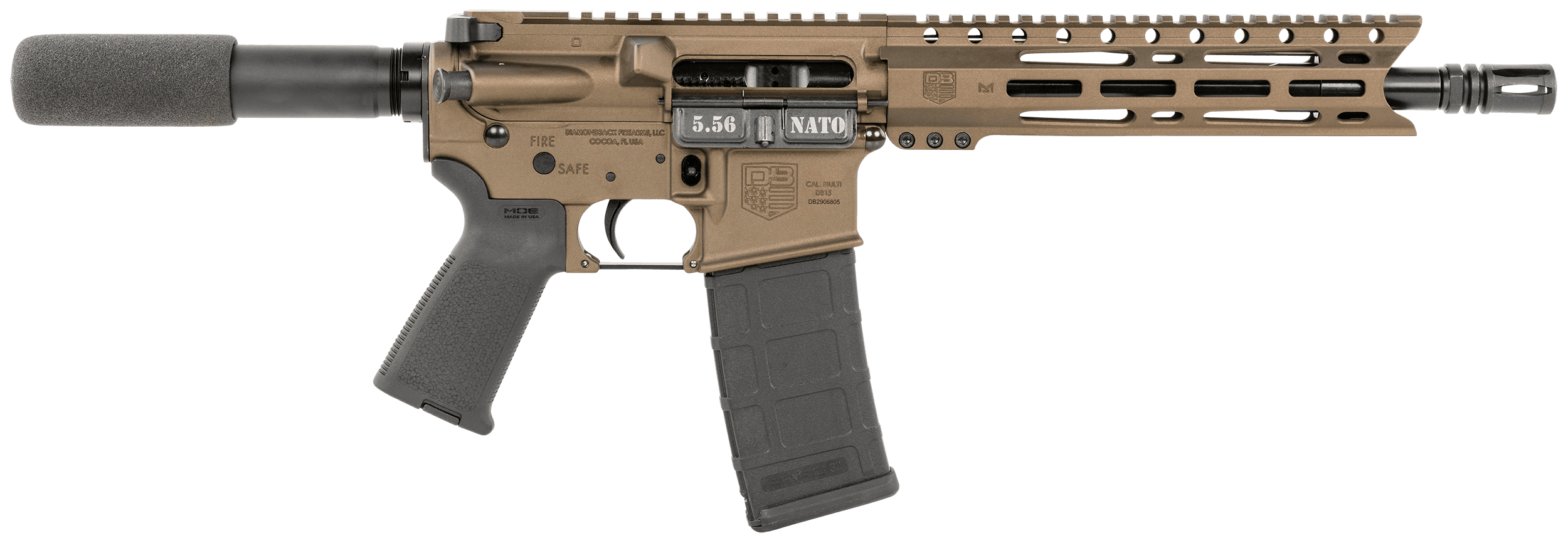 Diamondback Db15 5.56x45mm Nato 10 inch 30 rounds Midnight Bronze