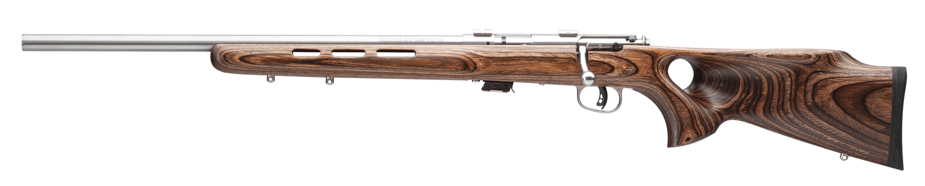 Savage Mark II BTV 22 LR 21 inch 5 Round Satin Brown Laminate