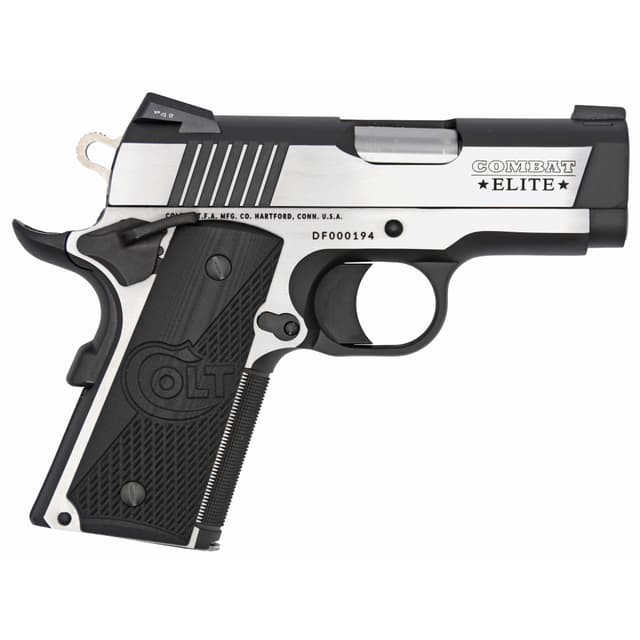 Colt 1911 Combat Elite Defender 9mm 3 inch 8+1 Two Tone Stainless