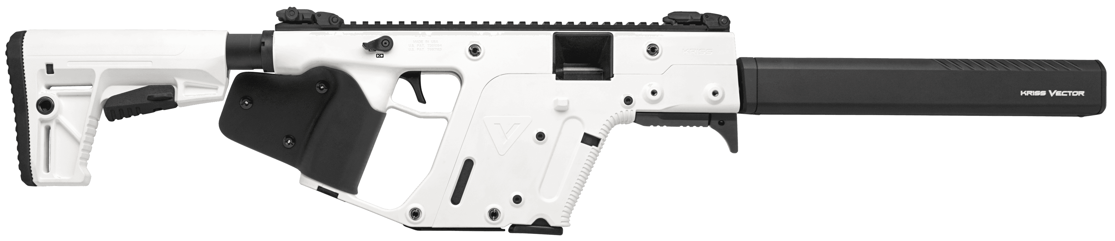 Kriss Vector CRB G2 9mm Luger 16in 10rd Alpine White receiver Fixed Stock California Paddle Grip
