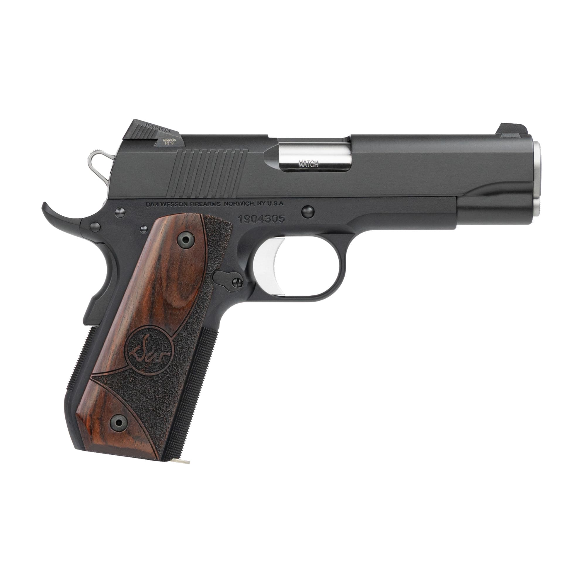 Dan Wesson Guardian Pistol - Black | 9mm | 4.25" Barrel | 9rd | Wood Grips
