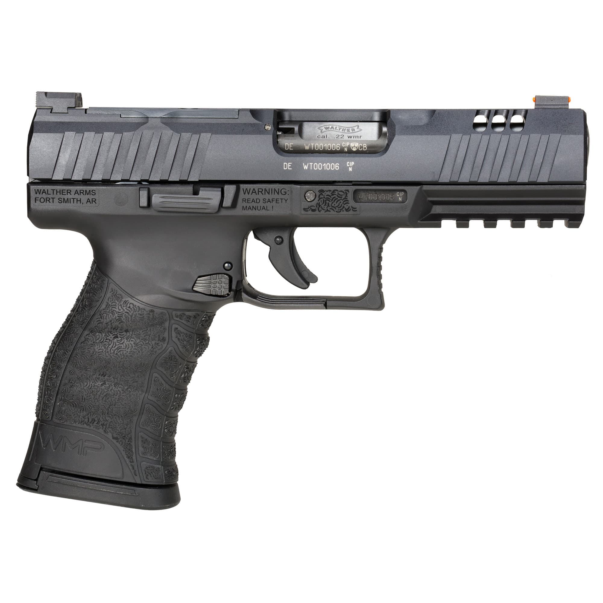 Walther WMP Optic Ready Pistol 22 WMR 4.5 in. Black 15 rd.