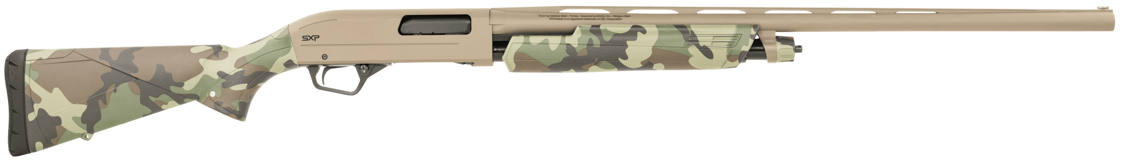 Winchester SXP Hybrid Hunter 12 Gauge 28 Inch 4 Rounds Woodland Camo FDE