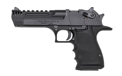 Magnum Research DE445IMB Desert Eagle L5 44 Rem Mag 5" with Muzzle Brake 8+1 Black Hardcoat Anodized Aluminum Frame Black Carbon Steel Slide Black Hogue Wraparound Grip