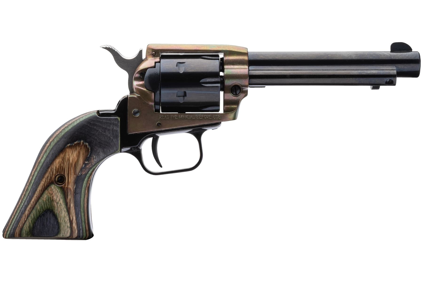 Heritage Rough Rider 22 Long Rifle 4.75 inch 6 Rounds Case Hardened Camo Grips