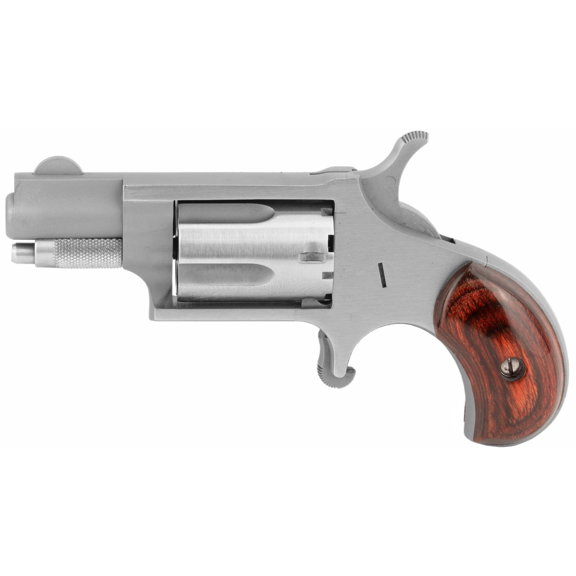 NAA 22LR Mini-Revolver 22 LR Stainless/Matte Wood 1.13 in. 5 rd.