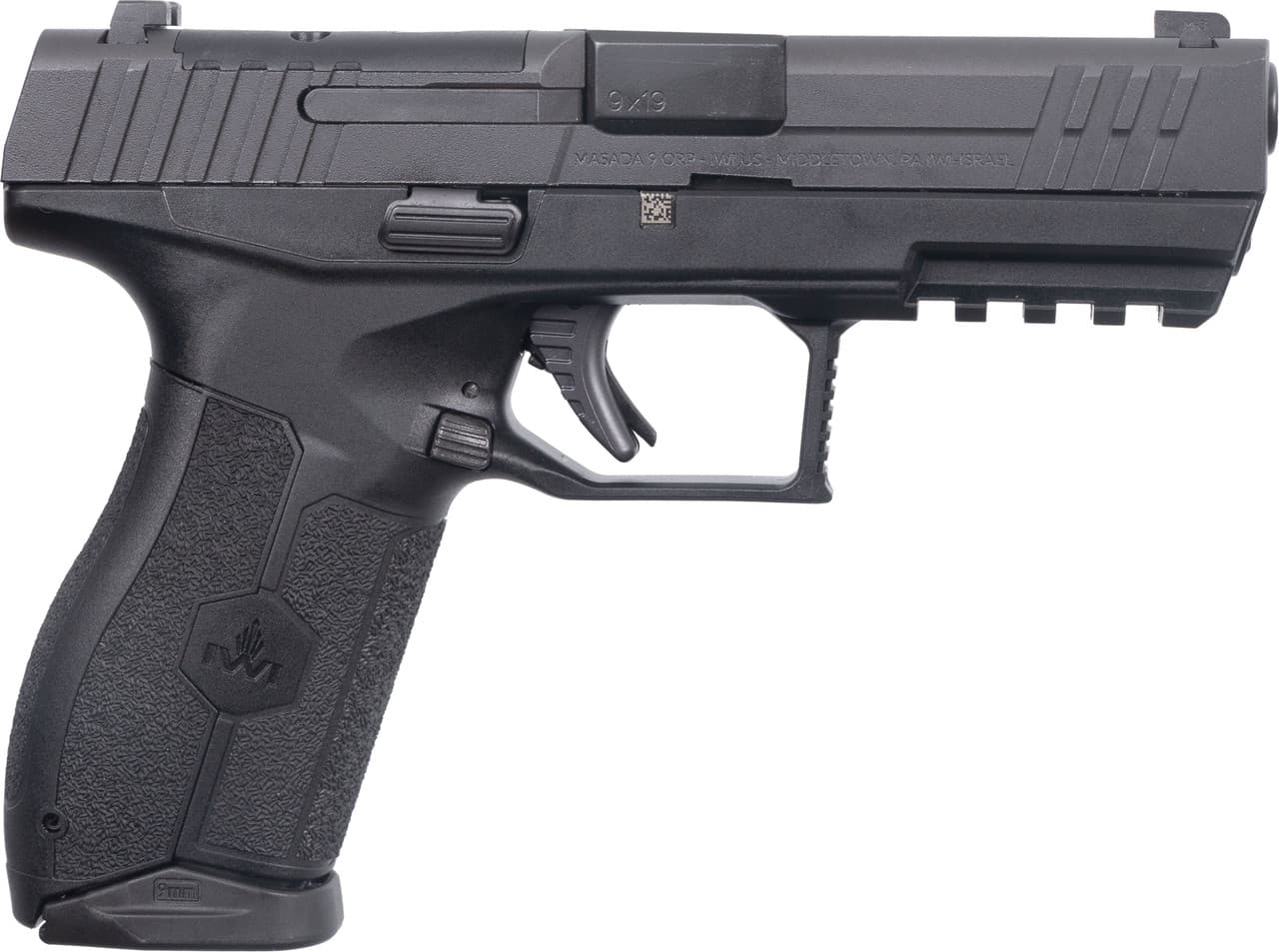 IWI MASADA Optics Ready Pistol - Black | 9mm | 4.1" Barrel | 17rd | Night Sights (Front & Back)
