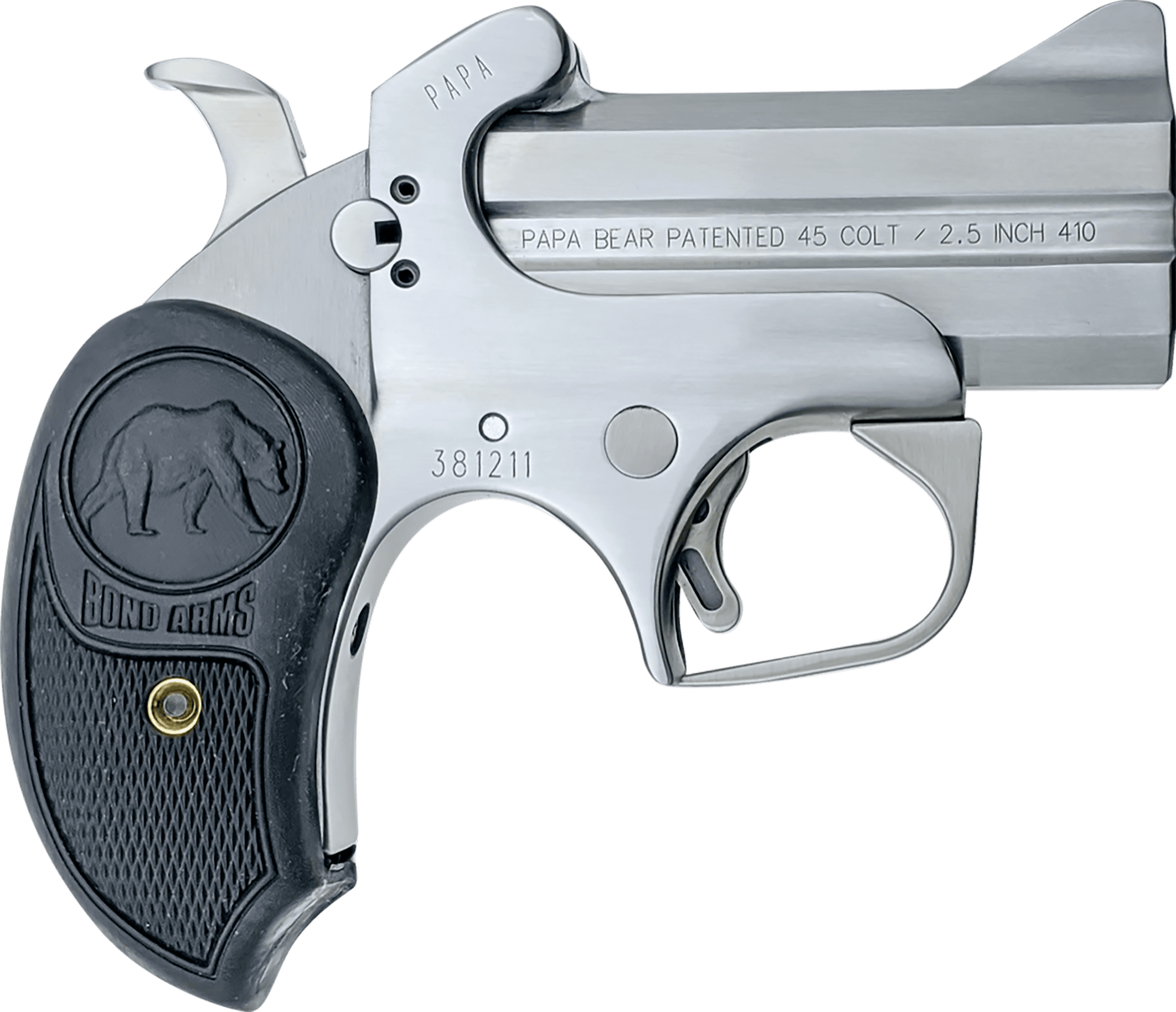 BOND ARMS Papa Bear 45 Colt, 3in. Barrel, 2rd - Stainless (BAPB)