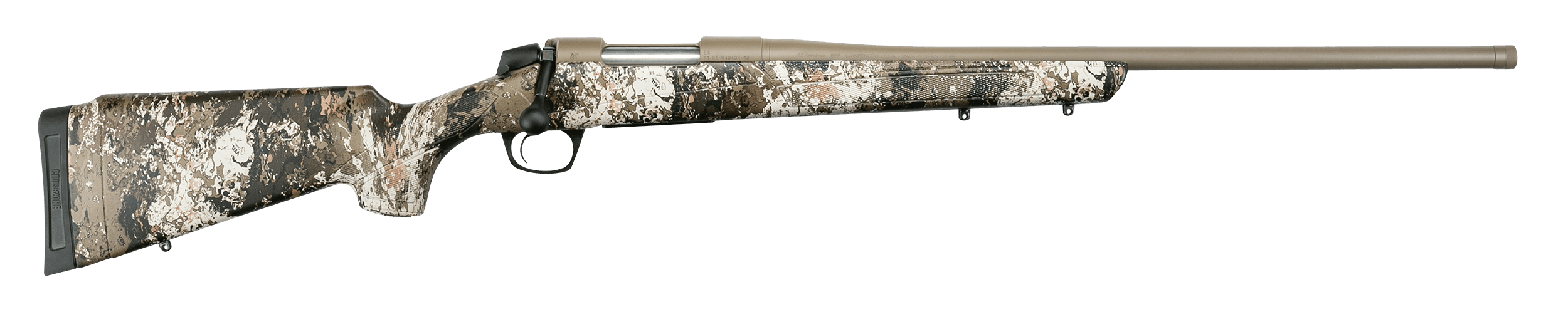 CVA CR6981 Cascade Full Size 300 Win Mag 3+1, 24" Sniper Gray Cerakote Steel Threaded Barrel, Sniper Gray Cerakote Steel Receiver, Exclusive Realtree Rockslide Fixed w/SoftTouch Stock,
