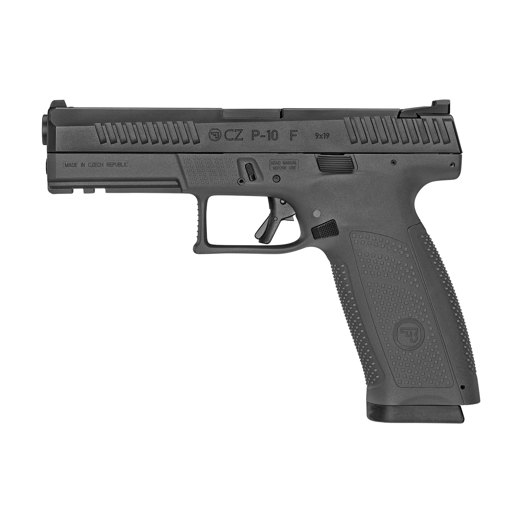 CZ P-10 F 9mm 4.5 inch 10 round Nitride Slide Polymer Frame Fixed Three Dot Night Sights