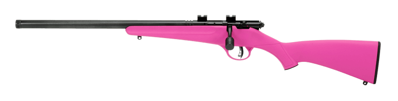 Savage Rascal FLV-SR 22 Long Rifle 16.12in 1rd Pink Synthetic Left Hand