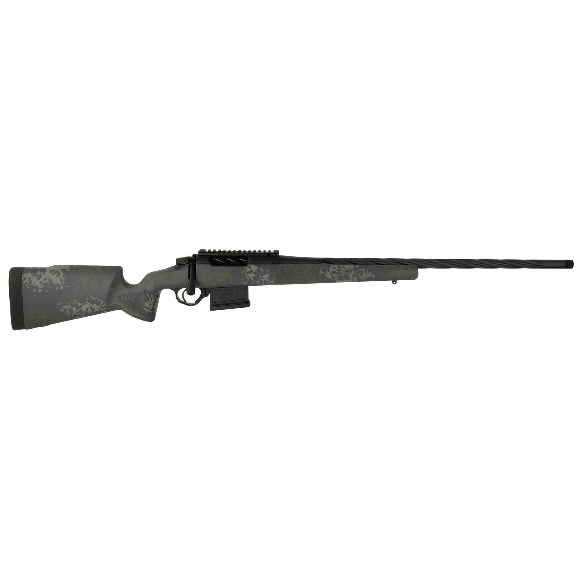Seekins Precision 0011710113MS Havak PH2 Full Size 6mm Creedmoor 3+1 24" Charcoal Gray Fluted/Threaded Barrel, Black Picatinny Rail Stainless Steel Receiver, Mountain Shadow Camo Fixed Synthetic Stock