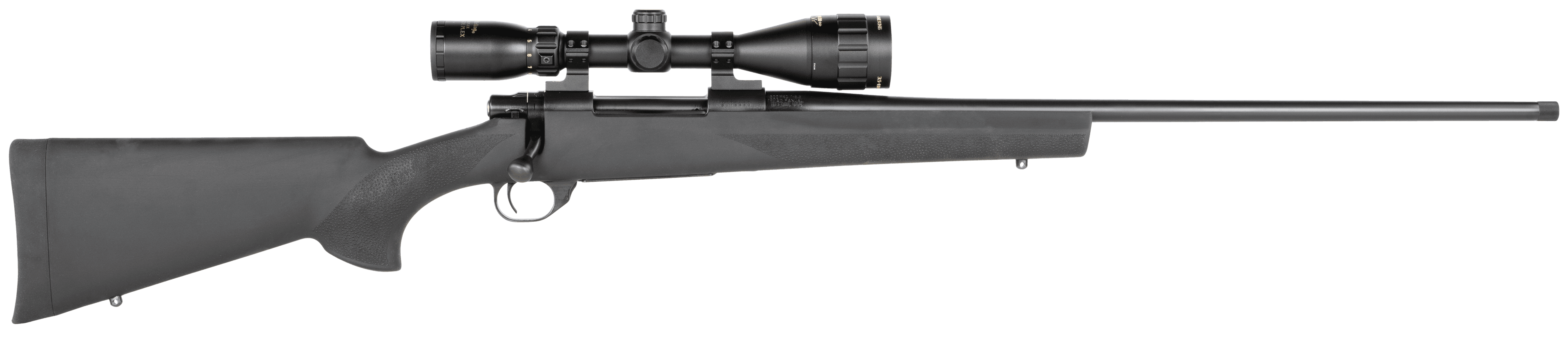 Howa HGP23PRCB M1500 Gamepro Gen2 300 PRC 3+1 24" Threaded Barrel, Blued Metal Finish, Black Fixed Hogue Pillar-Bedded Overmolded Stock, Includes GamePro 4-12x40mm Scope