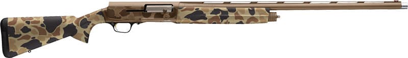 Browning A5 Wicked Wing 12 Gauge 26 Inch 4 Rounds Burnt Bronze Cerakote Vintage Tan Camo