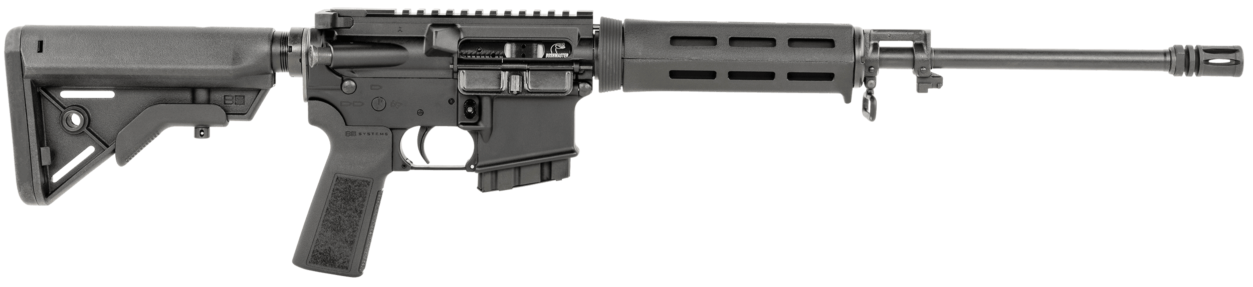 Bushmaster QRC Pro-CA AR15 Rifle - Black | 5.56NATO | 16" Barrel | B5 Handguard, Buttstock & Pistol Grip | A2 Flash Hider | Fixed 10rd Mag | CA Compliant