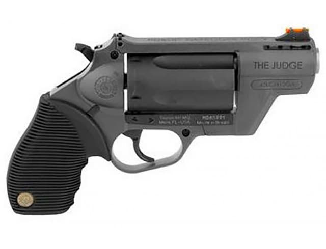 Taurus Public Defender Revolver 45 Colt 2.5 Inch 5 Rounds Gray Fiber Optic Sight