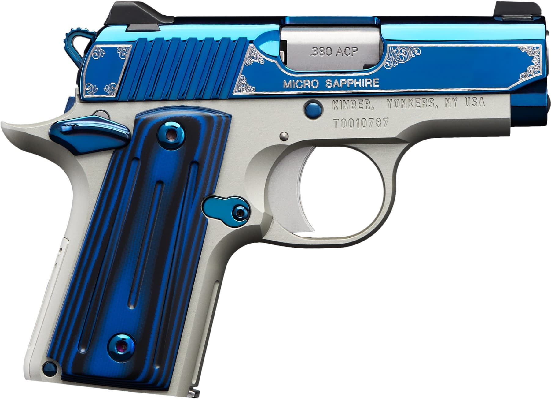Kimber Micro Sapphire Pistol 380 ACP 2.75 in. Bright Blue 7 rd.