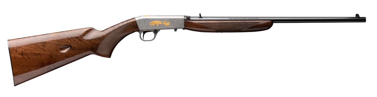 Browning SA-22 Takedown 22 Long Rifle 19.3in 10+1 Satin Gray 24k Gold Engraved Receiver Walnut Right Hand