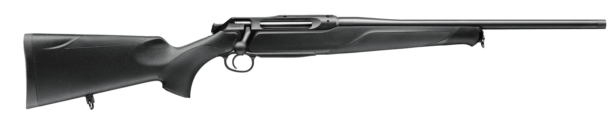 Sauer 80117627 505 Synchro XT Full Size 222 Rem 5+1 20" Titanium Gray Threaded Barrel, Saddle Mount Steel Receiver, Black Fixed Synthetic Stock