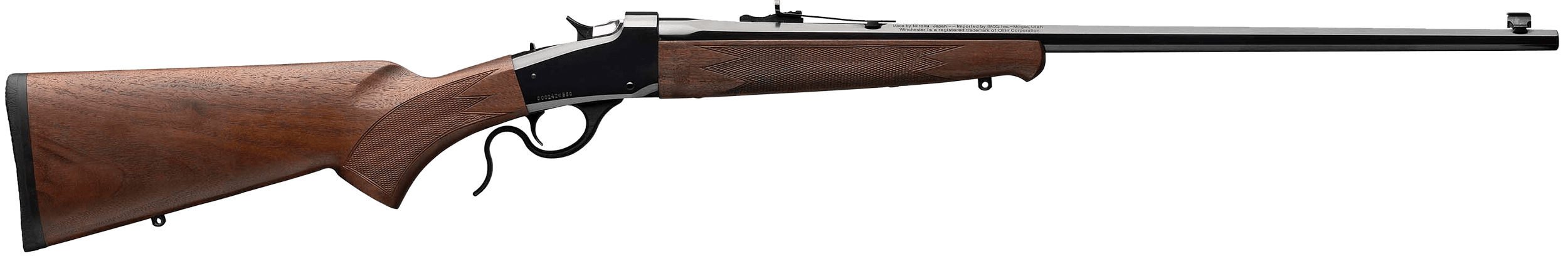 Winchester Model 1885 Low Wall Hunter 17 WSM 24 inch 1rd Brushed Polish Blued Satin Walnut