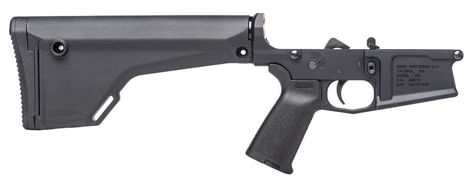 Aero Precision M5 Multi Caliber Lower Receiver Anodized Gray MOE Grip
