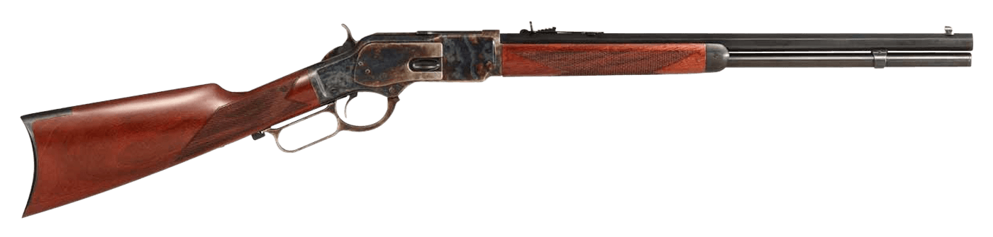 Taylors & Company 550220COM 1873 Comanchero 357 Mag Caliber with 10+1 Capacity, 20" Blued Barrel, Color Case Hardened Metal Finish & Checkered Walnut Stock (Full Size)