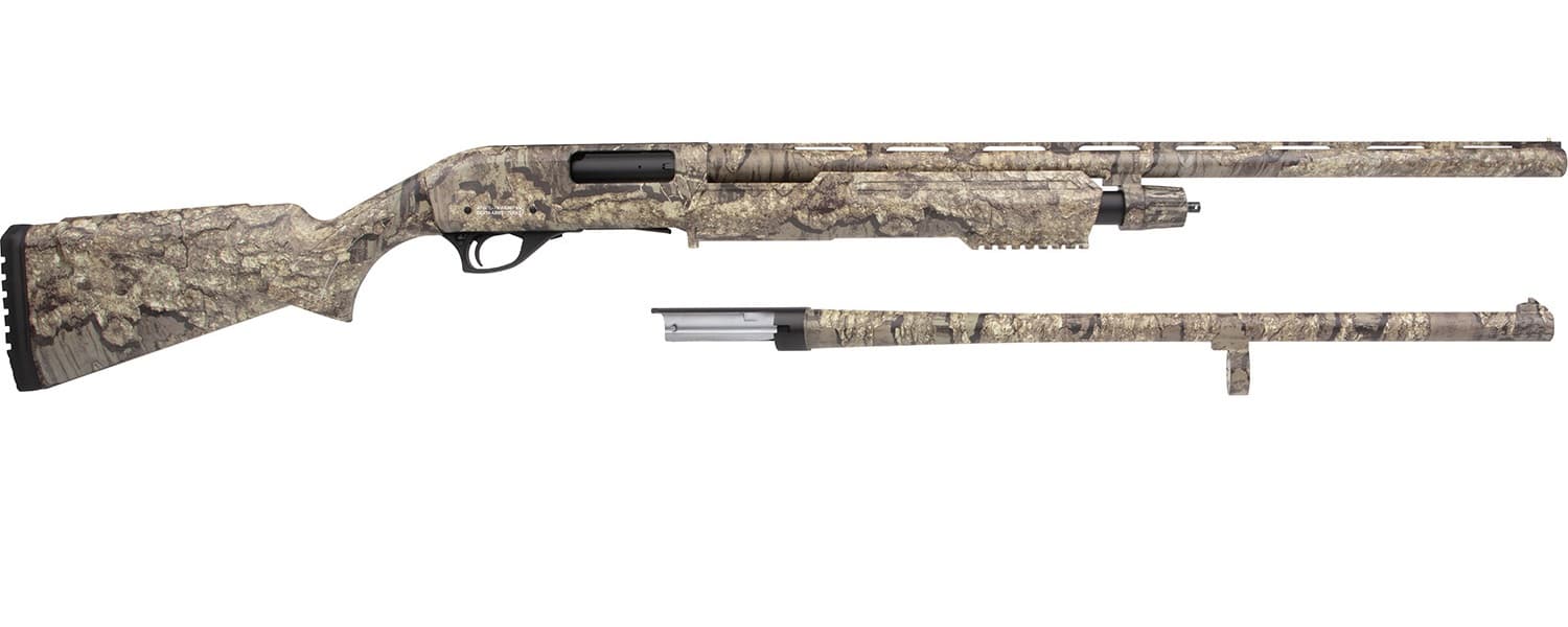 Rock Island Armory Youth Pump Combo 12GA, 22in. Barrel, 5rd, Incl. additional 24" barrel - Realtree Timber Camo (YPA12C2224-TIM)