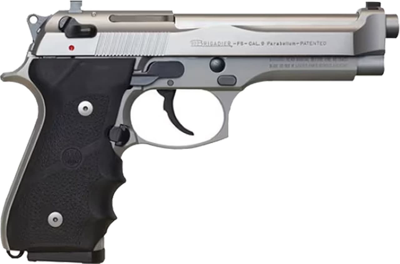 Beretta 92FS Brigadier 9mm 4.7 inch 15+1 Inox Finish
