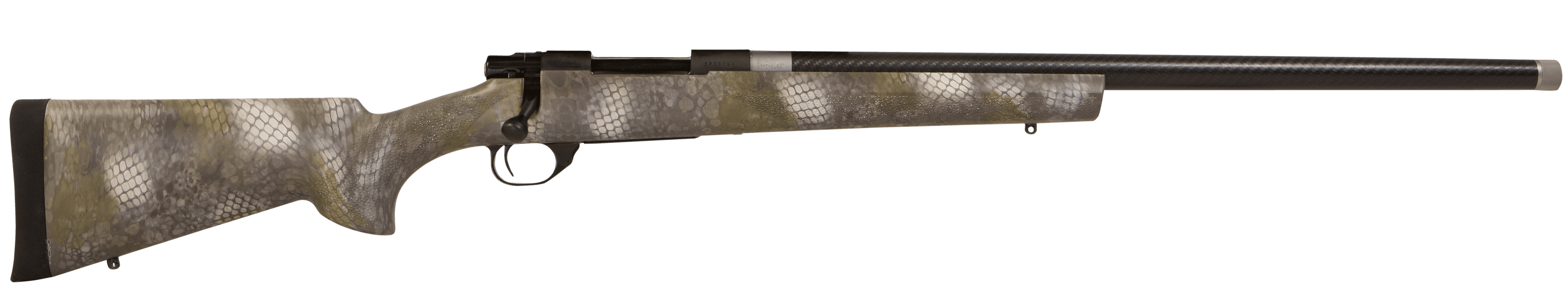Howa HGCF65CKTS M1500 Hogue 6.5 Creedmoor 5+1 24" Black Carbon Fiber Steel Barrel, Black Steel Receiver, Kratos Camo Hogue OverMolded Synthetic Stock