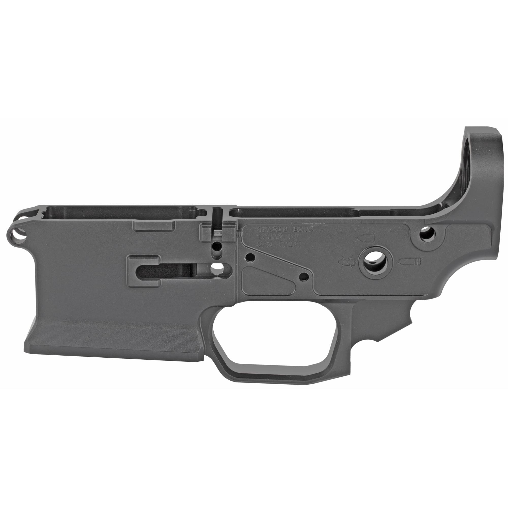 Sharps Bros SBLR08F Livewire Stripped Lower Multi-Caliber 7075-T6 Aluminum w/Black Anodized Finish Compatible w/Mil-Spec Internal Parts