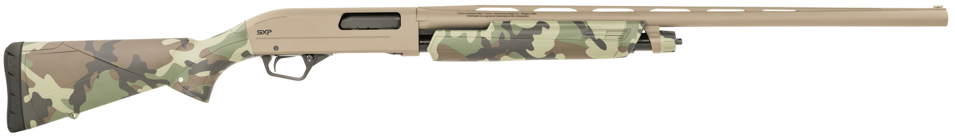Winchester SXP Hybrid Hunter 12 Gauge 26 Inch 4 Rounds Woodland Camo FDE