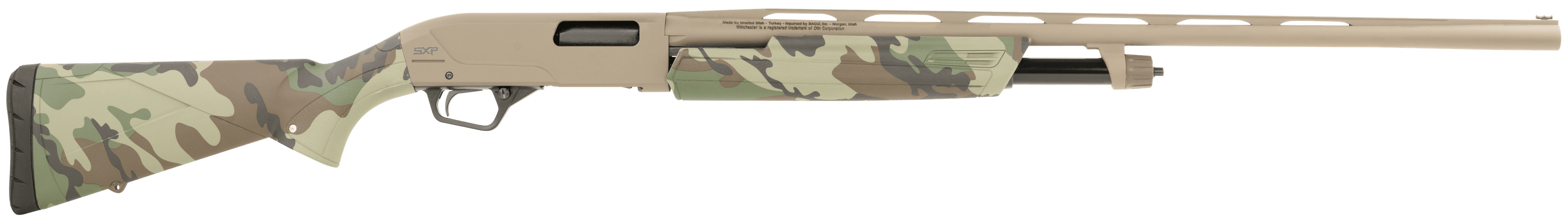 Winchester SXP Hybrid Hunter 20GA, 28in. Barrel, 5rd, Woodland Camo Stock & Forend - FDE (48702024337)