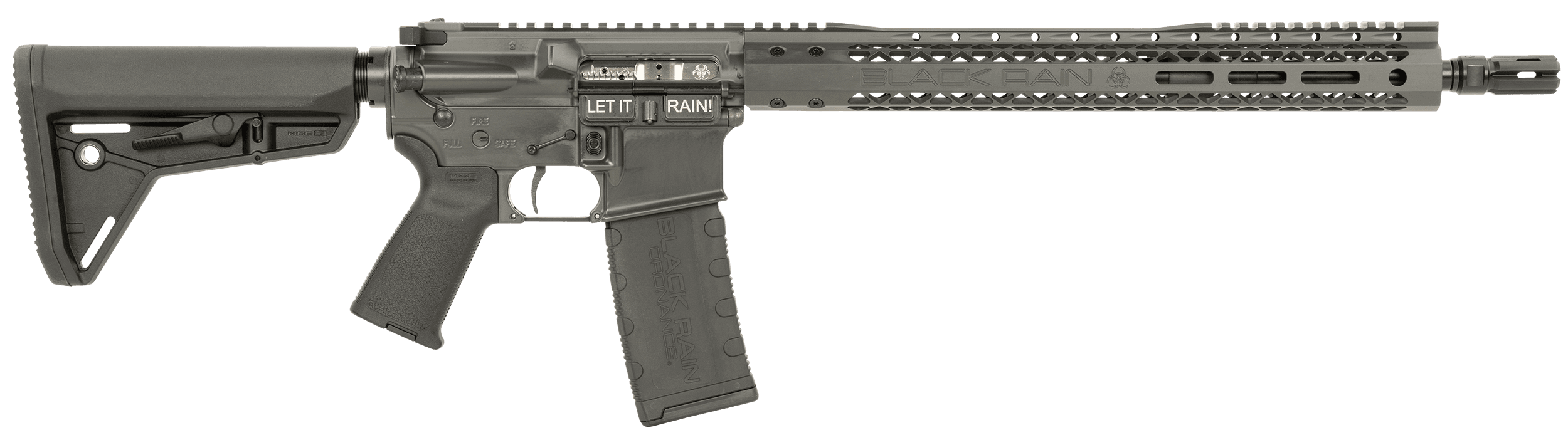Black Rain Ordnance BROSSPSMK Spec 15+ SSP 5.56x45mm NATO 30+1 16", Smoke, 15" Slim M-LOK, Magpul Grip/Carbine Stock