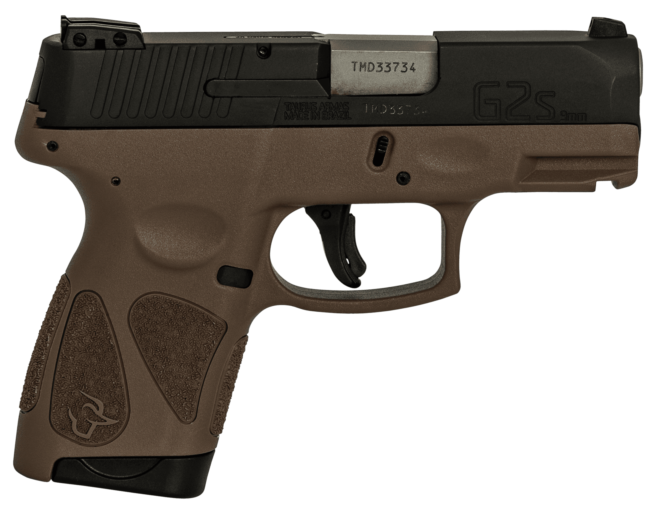 Taurus G2S 9mm Luger 3.26 Inch 7 Rounds Matte Steel Barrel Brown Polymer Frame