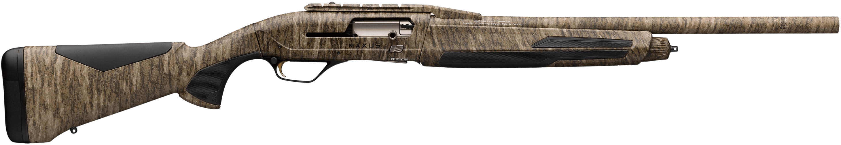 Browning Maxus II 12 Gauge 22 in 4 Round Mossy Oak Bottomland Camo