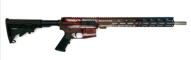 Great Lake Firearms GLFA AR15 Rifle .223 Wylde 16 Inch 30 Rounds Battleworn Flag