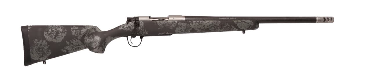 Christensen Arms 8010622200 Ridgeline FFT TI Full Size 6.5 PRC 3+1 20" Stainless Threaded Barrel, Drilled & Tapped Aluminum Receiver, Black w/Gray Accents Fixed Sporter Carbon Fiber Stock,