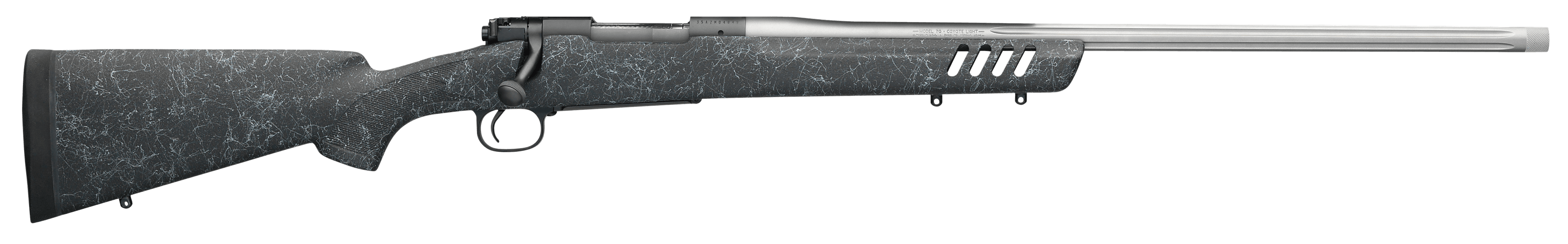 Winchester Model 70 Coyote Light 325 WSM 24 Inch 3 Rounds Gray Webbing Blued Steel