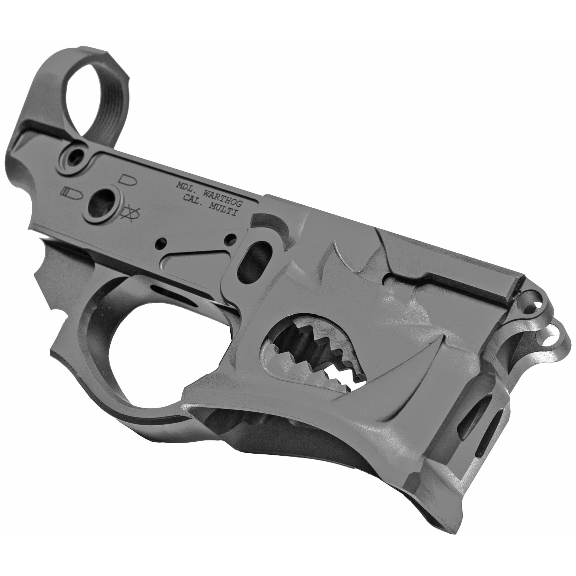 Sharps Bros SBLR02 Warthog Stripped Lower Multi-Caliber Black Anodized Finish 7075-T6 Aluminum Compatible w/Mil-Spec AR-15 Internal Parts