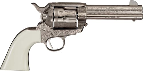 Cimarron Firearms, Meldrum Pre-War, 357 Magnum, 4.75 inch, 6-Round, Nickel Ivory