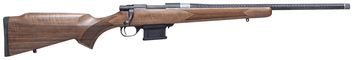 Howa HWHCF6ARC M1500 Mini Action Hunter 6mm ARC 5+1 20" Black Carbon Fiber Wrapped Barrel, Black Drilled & Tapped Steel Receiver, Walnut Fixed Stock,